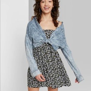 NWT Target Black Floral Tiered Sleeveless Dress